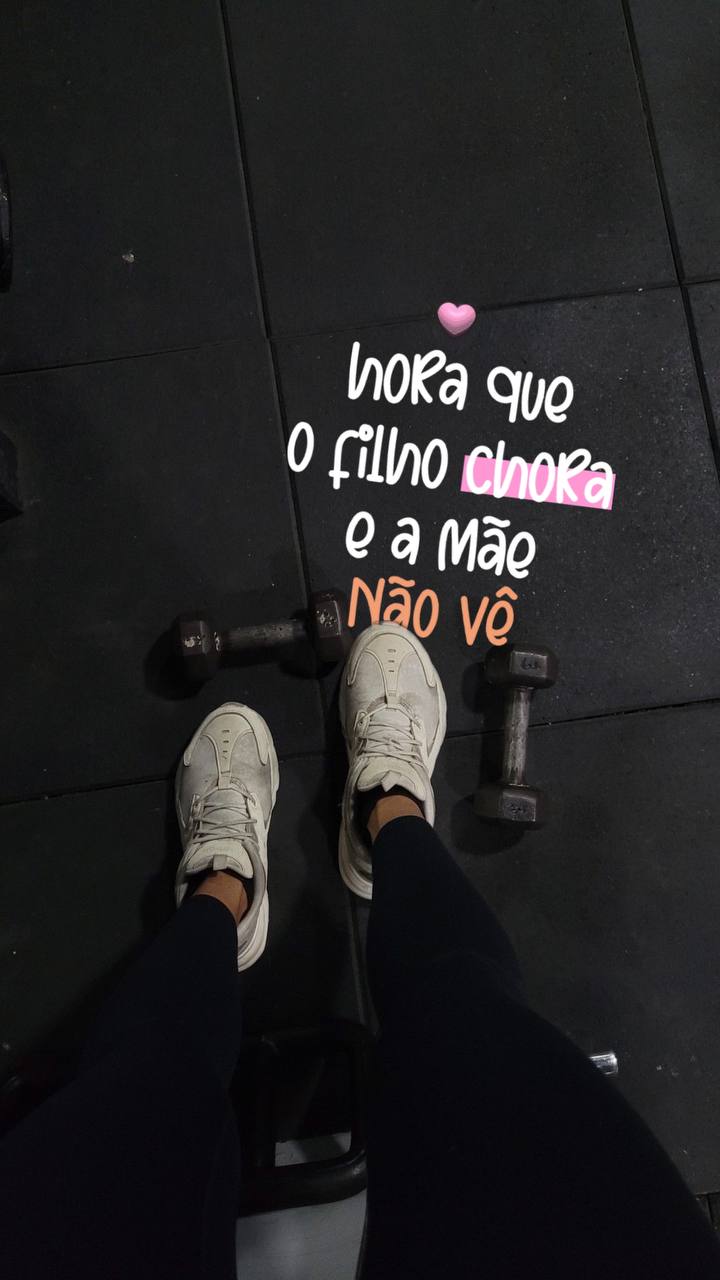 Story de academia decorado com figurinhas do Toque Criativo